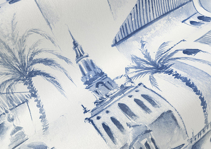 Voyage, Atlantic Blue - Roman Blind - Image 4